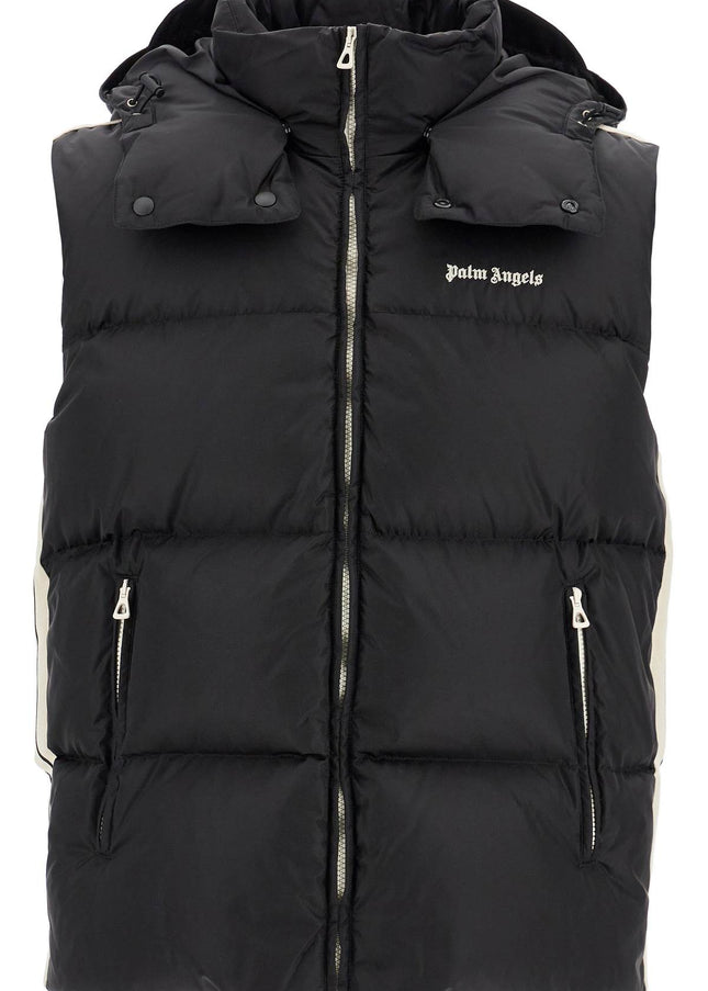 Palm Angels sleeveless down jacket with contrasting