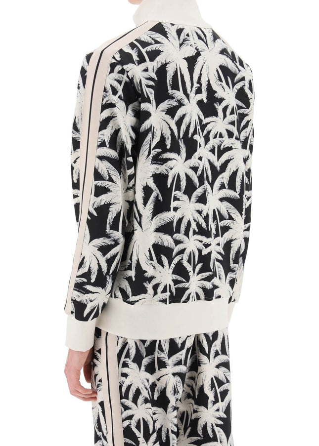 Palm Angels zip-up sweatshirt with palms print