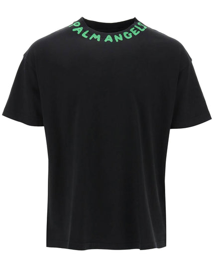 Palm angels crewneck t-shirt with logo-T-Shirt-Palm Angels-S-Black-Urbanheer