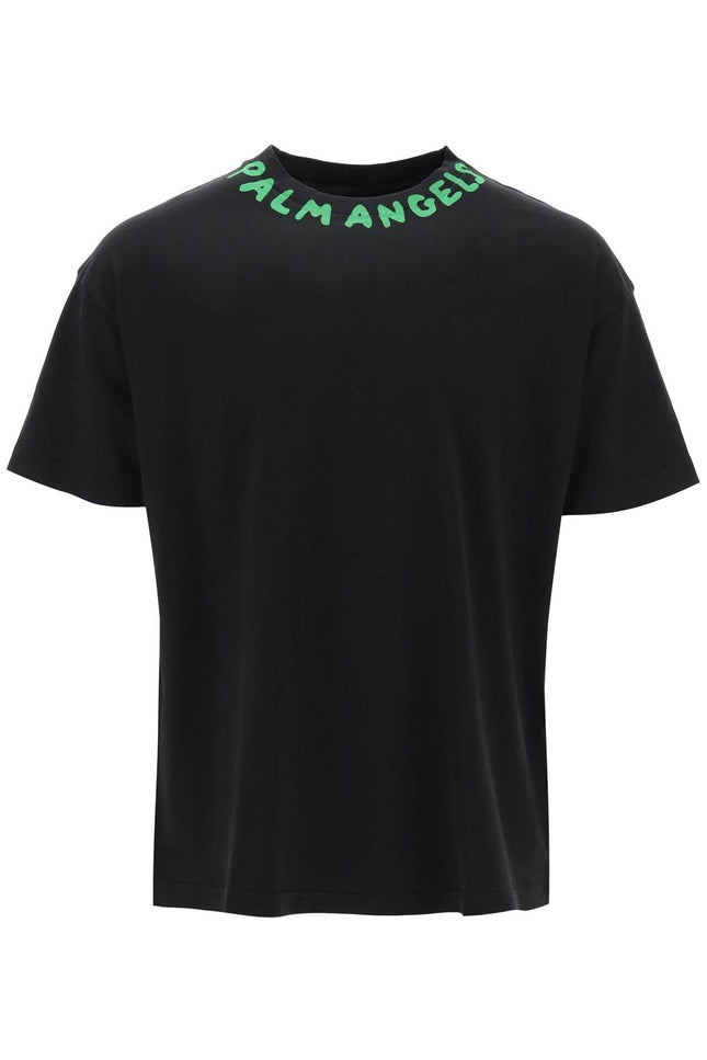 Palm angels crewneck t-shirt with logo-T-Shirt-Palm Angels-S-Black-Urbanheer