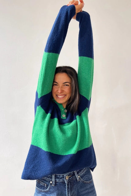 Paola Green and Blue Sweater