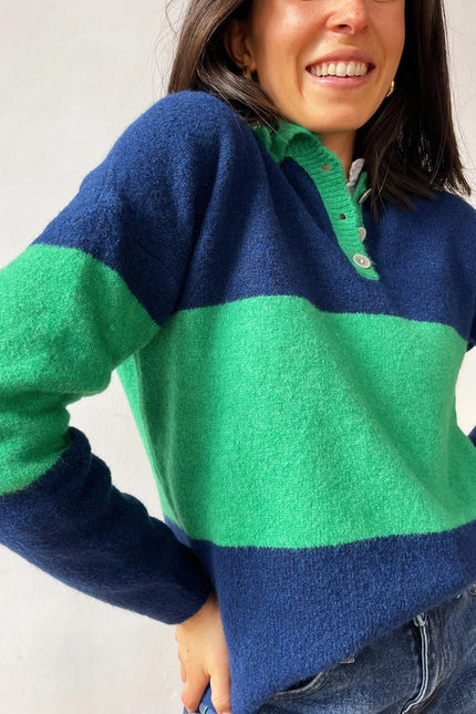 Paola Green and Blue Sweater