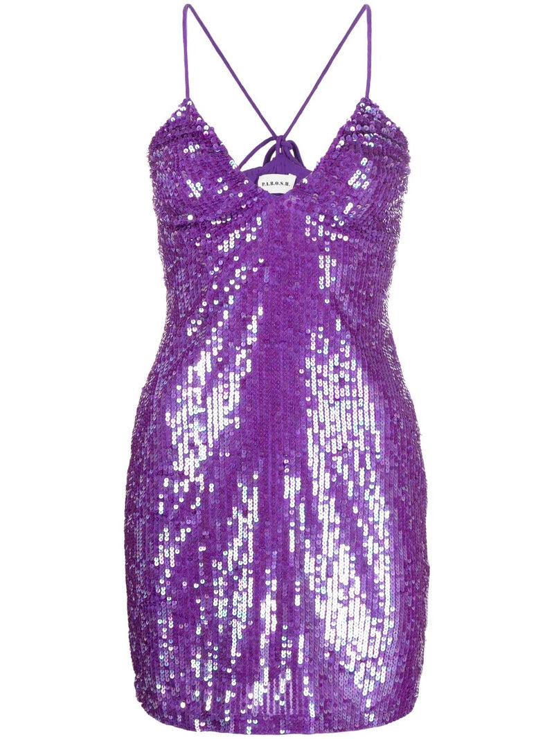 Parosh Dresses Purple-women > clothing > dresses-Parosh-Urbanheer