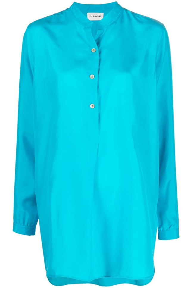 Parosh Shirts Clear Blue