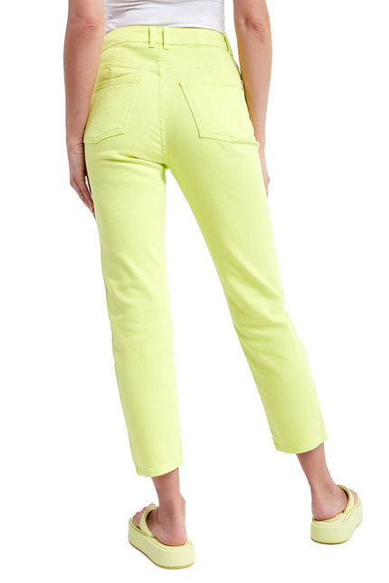 Patrizia Pepe Chic High-Waisted Lime Trousers