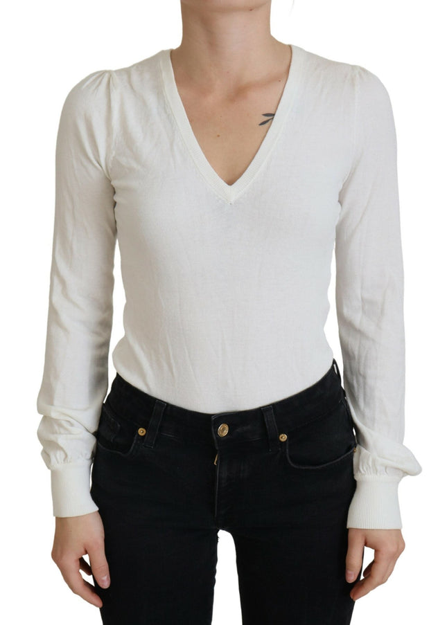 Patrizia Pepe Chic Ivory Casual Blouse