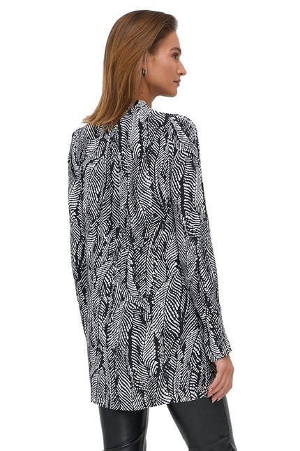 Patrizia Pepe Chic Monochrome Leaf Print Short Dress