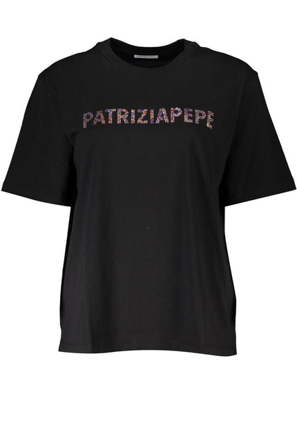 Patrizia Pepe Chic Rhinestone Crew Neck Tee