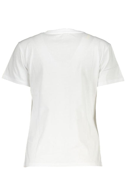 Patrizia Pepe Elegant Short Sleeve Crew Neck Tee with Logo