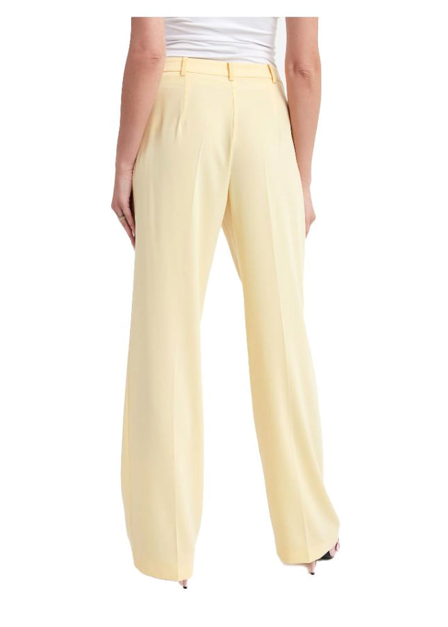 Patrizia Pepe Elegant Smooth Fabric Trousers in Yellow