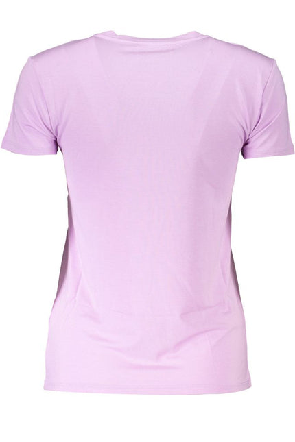 Patrizia Pepe Purple Rhinestone Crew Neck Tee