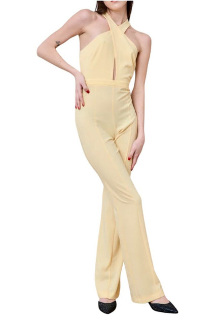 Patrizia Pepe Radiant Canary Yellow Stretch Jumpsuit Dress