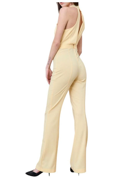 Patrizia Pepe Radiant Canary Yellow Stretch Jumpsuit Dress