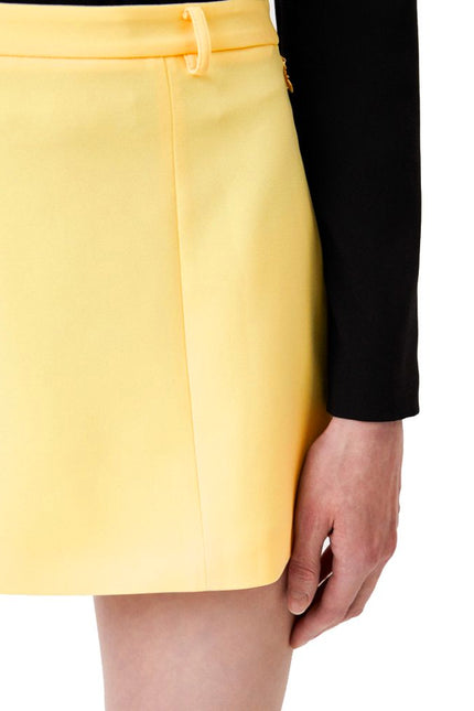 Patrizia Pepe Yellow Polyester Skirt