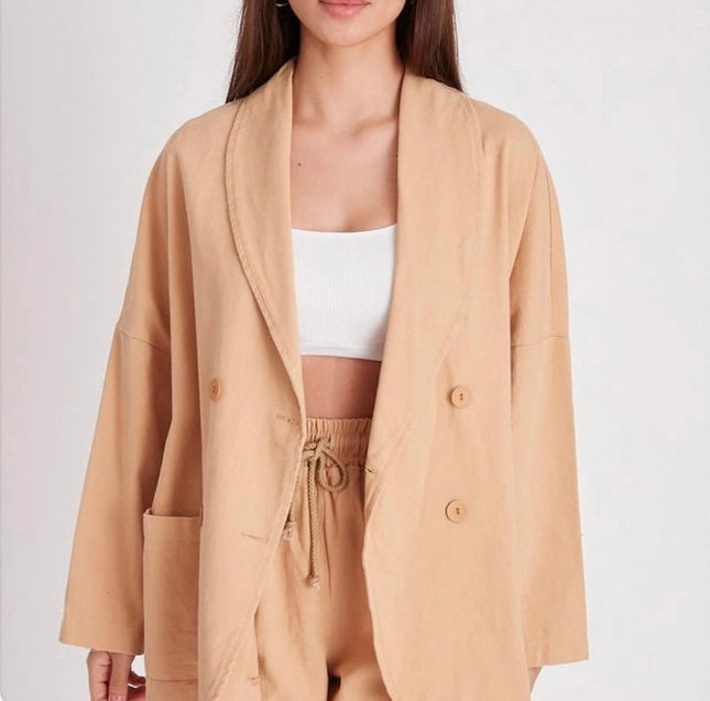 Perfect Pant and Jacket Set Camel