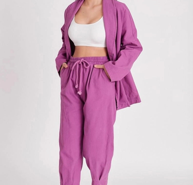 Perfect Pant and Jacket Set Pink