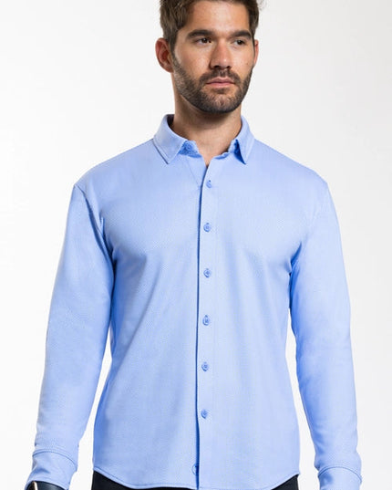 Performance Button Down Polo Bluediamond