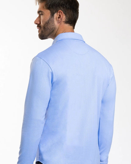 Performance Button Down Polo Bluediamond