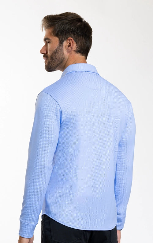 Performance Button Down Polo Bluediamond