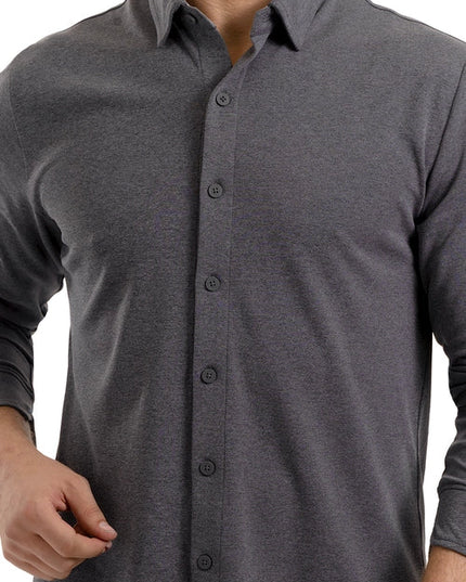 Performance Button Down Polo Charcoal