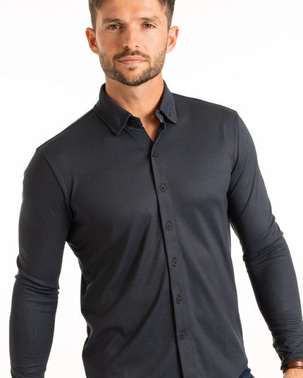 Performance Button Down Polo Charcoalpindot