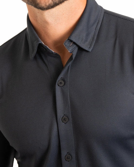 Performance Button Down Polo Charcoalpindot