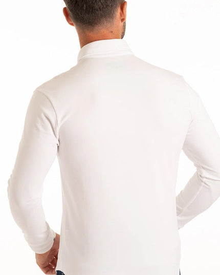 Performance Button Down Polo  White