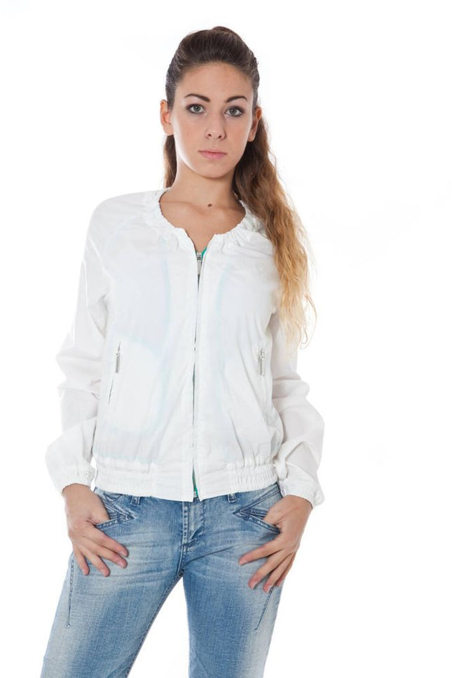Phard White Cotton Jackets & Coat