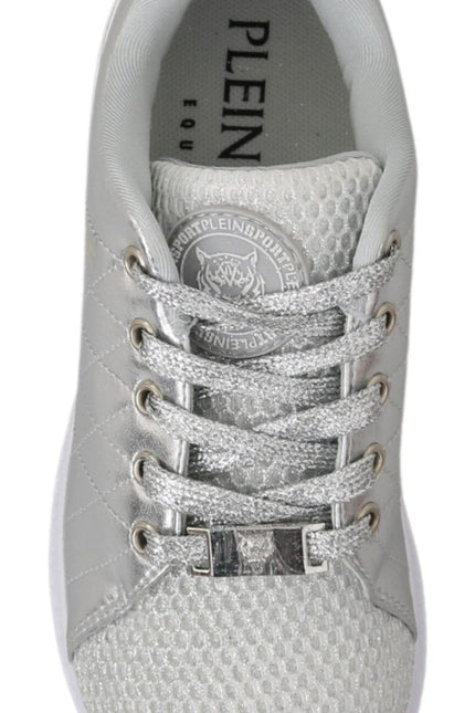 Philipp Plein Sleek Silver Sneakers for Trendsetters