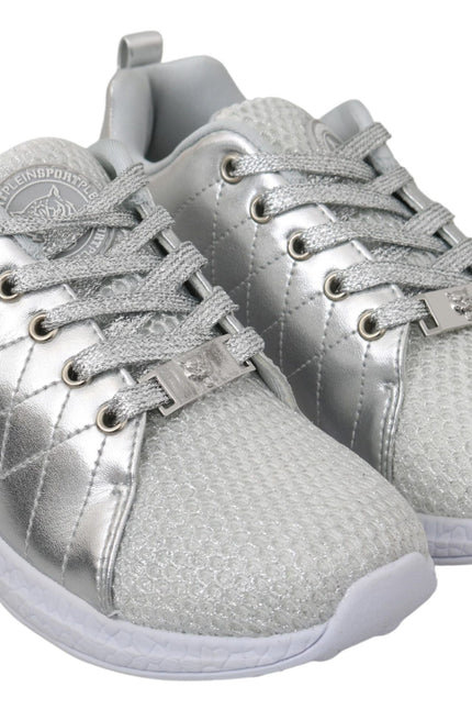 Philipp Plein Sleek Silver Sneakers for Trendsetters