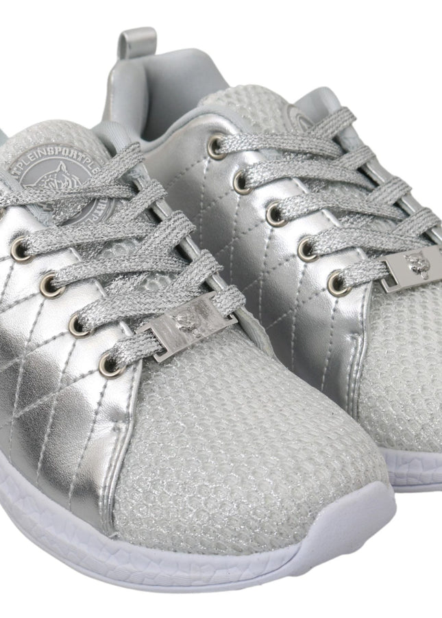 Philipp Plein Sleek Silver Sneakers for Trendsetters