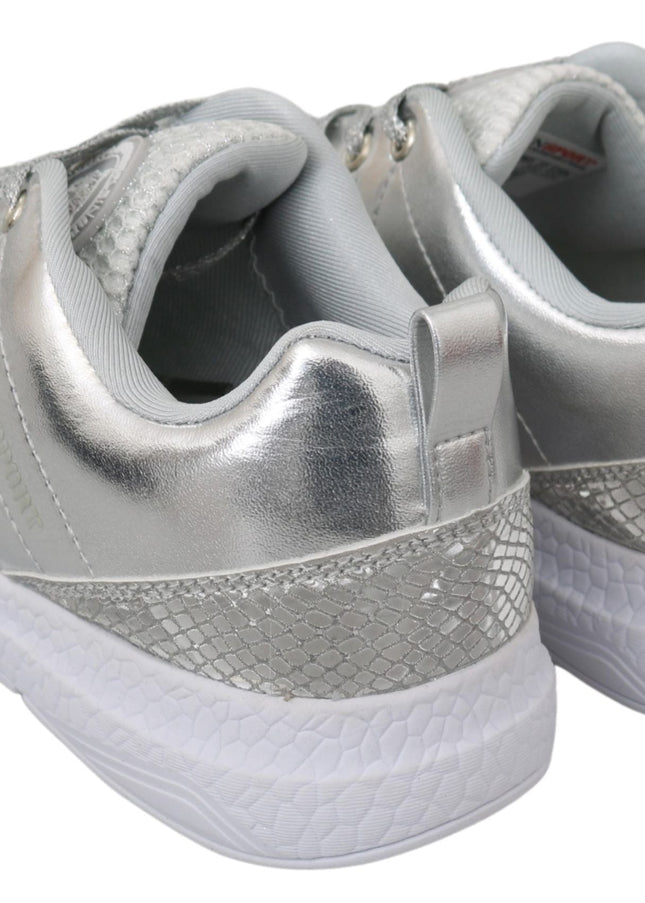 Philipp Plein Sleek Silver Sneakers for Trendsetters