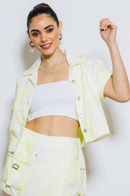 Phoebe Cropped Shaket Lime