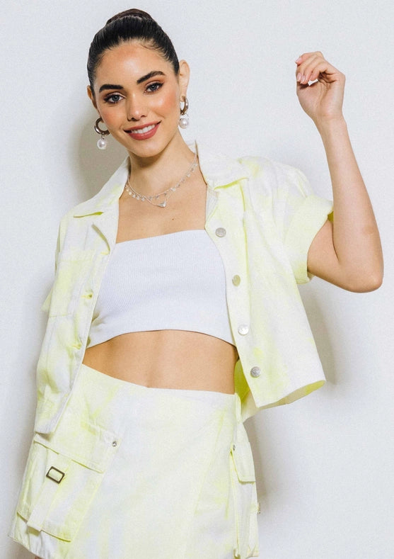 Phoebe Cropped Shaket Lime