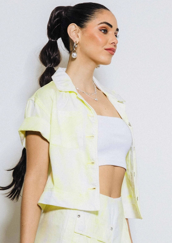 Phoebe Cropped Shaket Lime