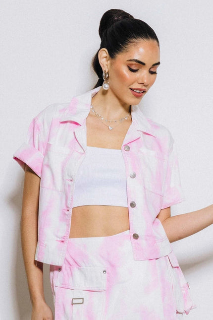 Phoebe Cropped Shaket Pink