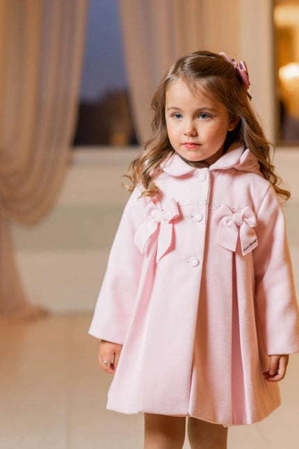 Pink Hooded Jacket with Bows Pink