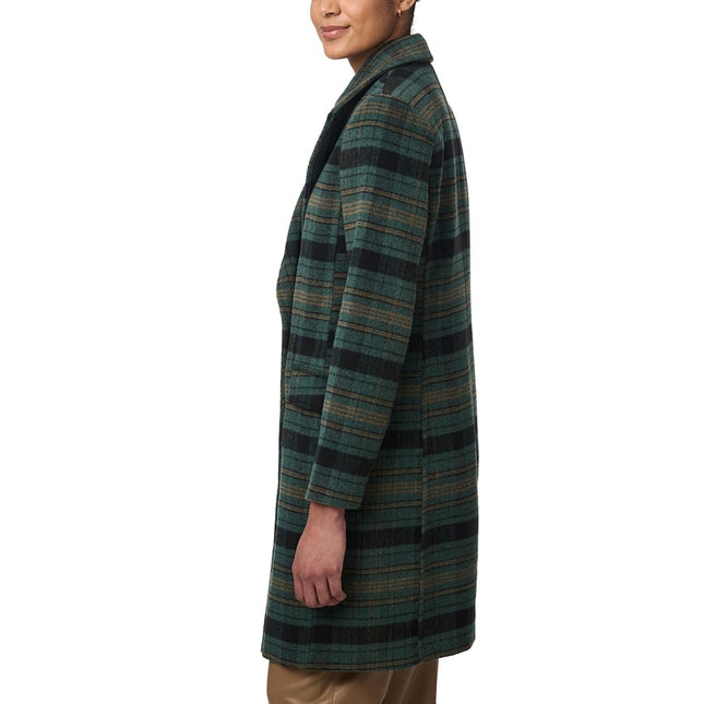 Plaid Wool Coat  Green Plaid