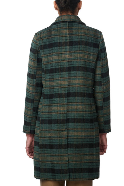 Plaid Wool Coat  Green Plaid