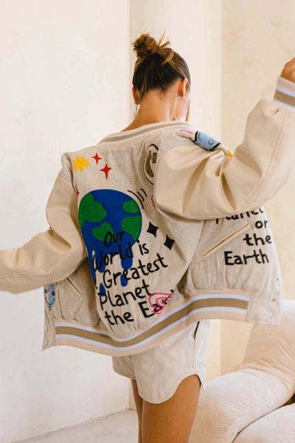 Planet Earth Varsity Jacket