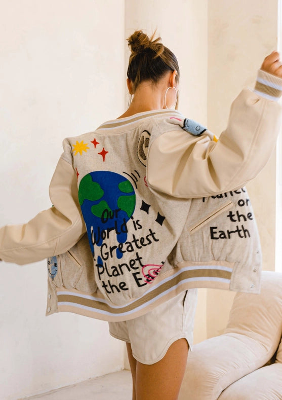 Planet Earth Varsity Jacket