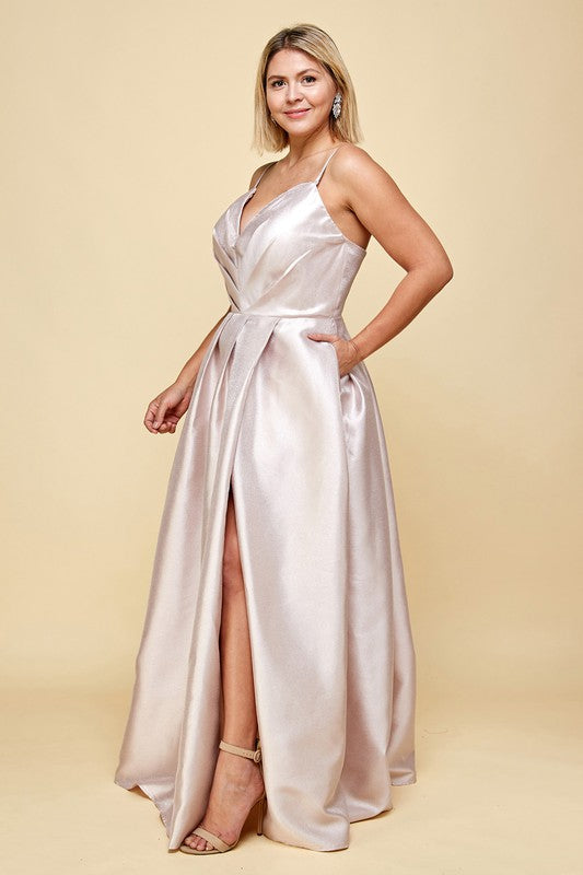 Plus Size Dress, Prom, Bridesmaid, Gowns Nude