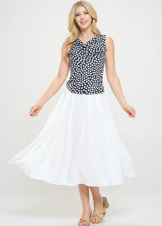 Polka Dot Cowl neck Sleeveless Top-4