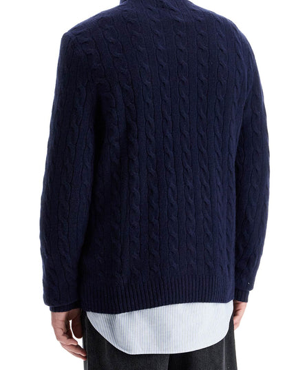 Polo Ralph Lauren high-neck wool and cashmere cable-knit pullover sweater