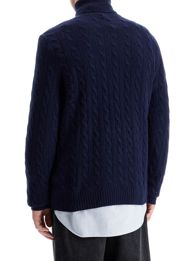 Polo Ralph Lauren high-neck wool and cashmere cable-knit pullover sweater