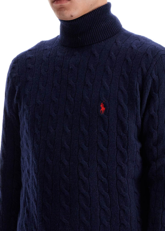 Polo Ralph Lauren high-neck wool and cashmere cable-knit pullover sweater