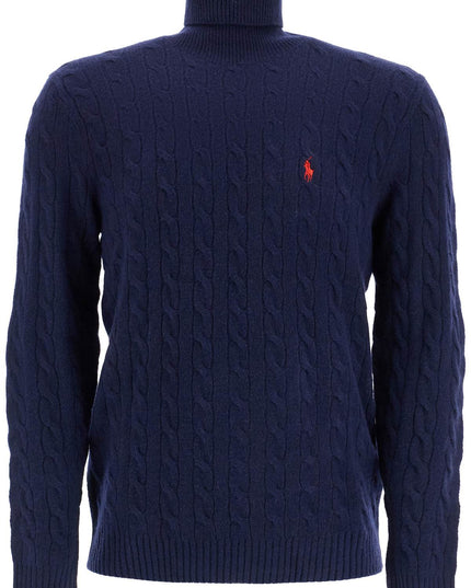 Polo Ralph Lauren high-neck wool and cashmere cable-knit pullover sweater