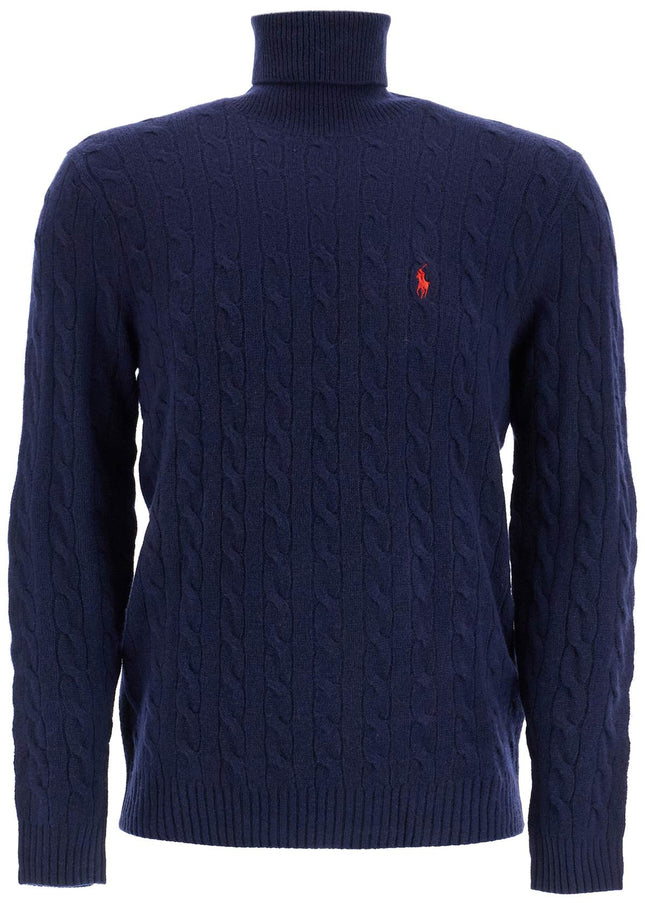 Polo Ralph Lauren high-neck wool and cashmere cable-knit pullover sweater