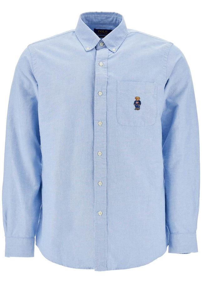 Polo Ralph Lauren light blue cotton shirt with embroidered pocket