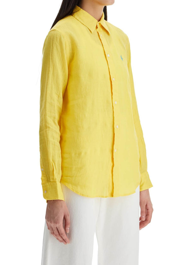 Polo Ralph Lauren long sleeve linen shirt yellow